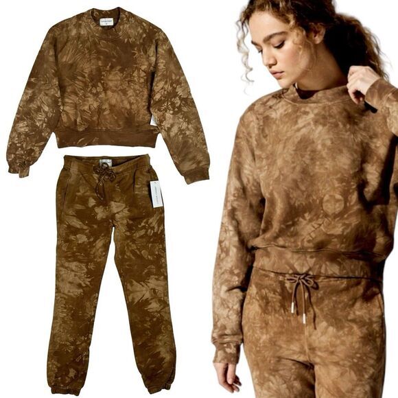 Bundle Cotton Citizen Milan Crew Sweatshirt Joggers Set Size XS Java Crystal NWT - Picture 1 of 16